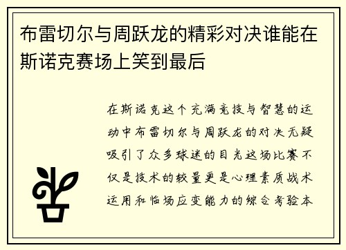 布雷切尔与周跃龙的精彩对决谁能在斯诺克赛场上笑到最后